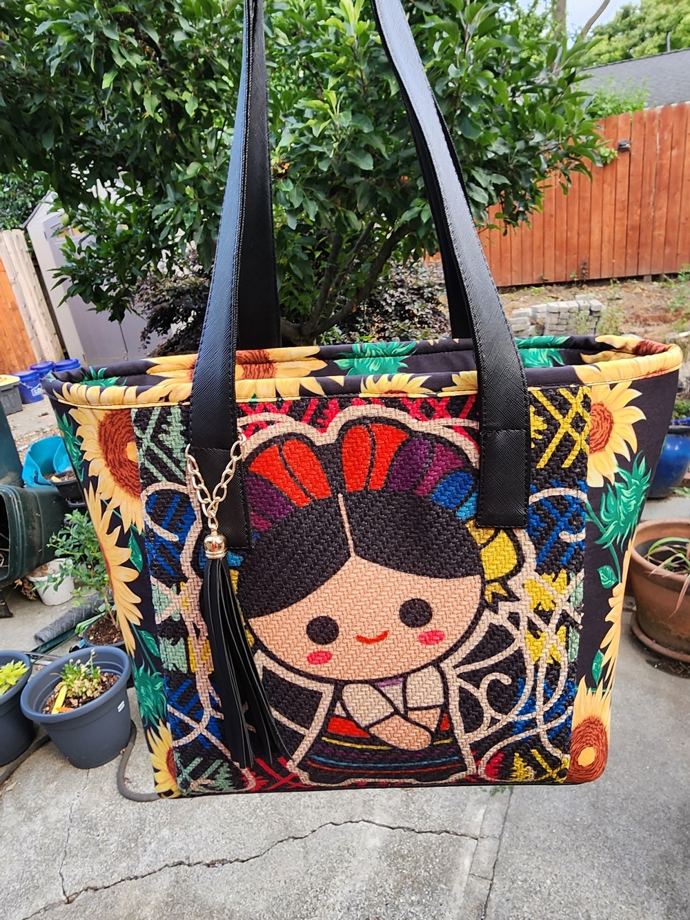Cultural & Artisanal Vibrant Abstract Pattern Woven Shoulder Bag Mexican (26-037